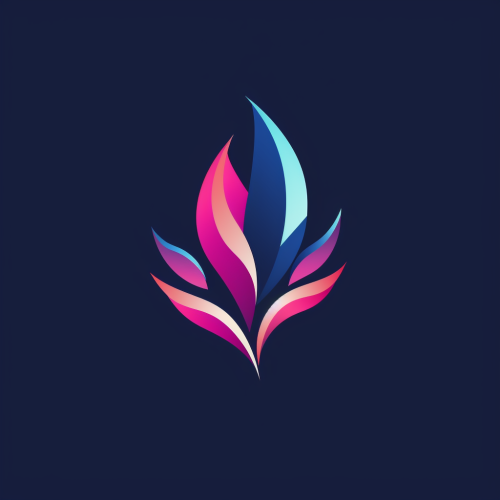 Growth marketing agency logo in dark blue and pink-red