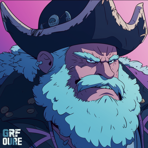 Gruff cowboy dwarf one piece marine captain pirate punk
