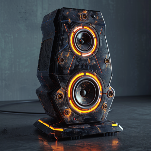 Speaker glowing futuristic design