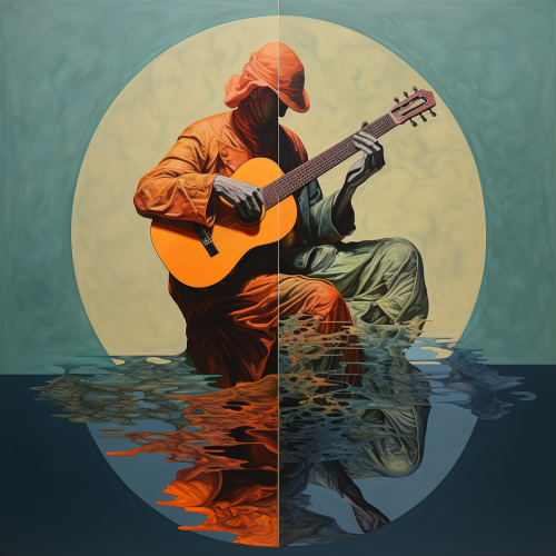 Francis Bacon's unique guitar mind style