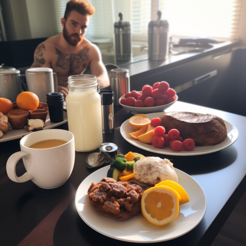 Group enjoying a post-workout brunch