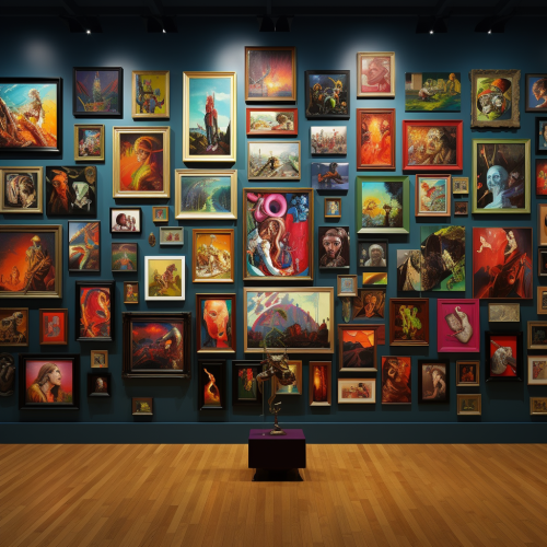 Hacker paintings on Hall of Fame wall Hacker paintings on Hall of Fame wall