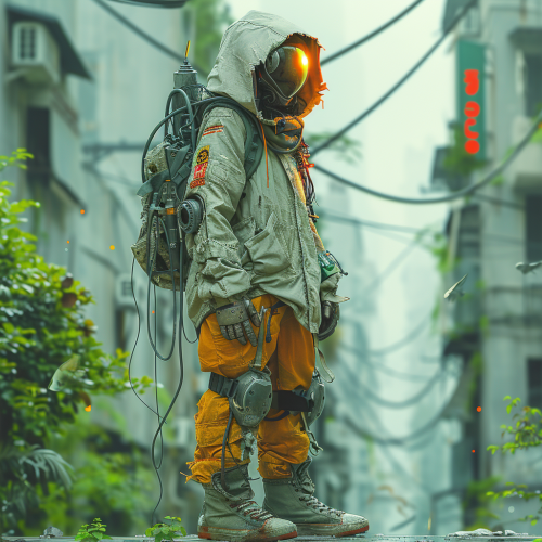 Chameleon Anime Cyberpunk Character