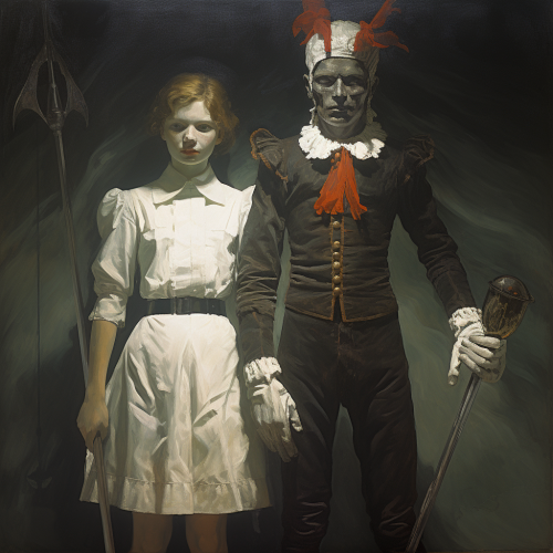 Dark fantasy lifeguards on Halloween