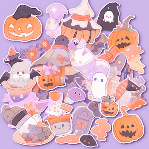 Assorted Halloween Spooky Stickers