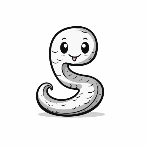 Cute Hand Drawn Cartoon Snake