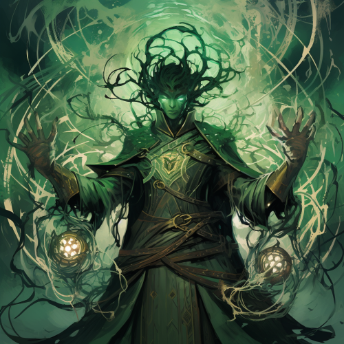 Hand drawn MTG green image