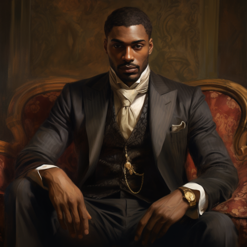 Handsome Black Man with Egotistical Charm