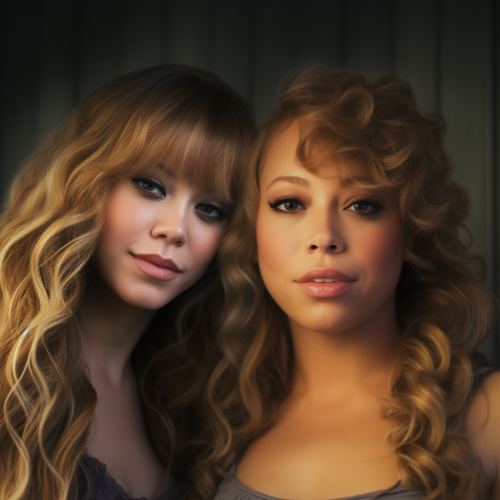 Realistic photo of Hannah and Mariah Carey ?