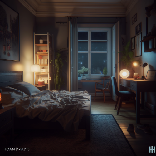 Cozy Hanoi bedroom at night