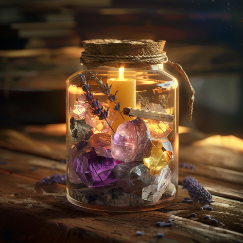 witchcraft spell jar candle witch