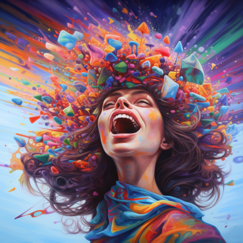 Chupachup showing happy colorful face