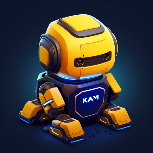 Modern happy droide bot NFT art