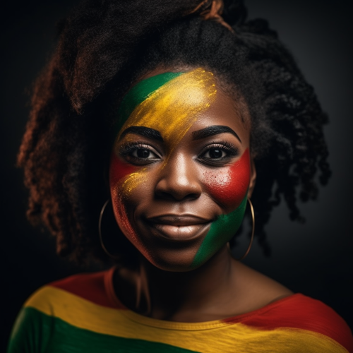 Cameroon woman with painted face Cameroon woman with painted face