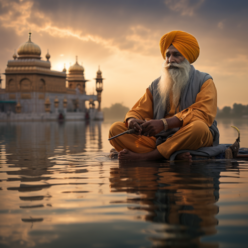 Tranquil Harmandir Sahib Guru Image