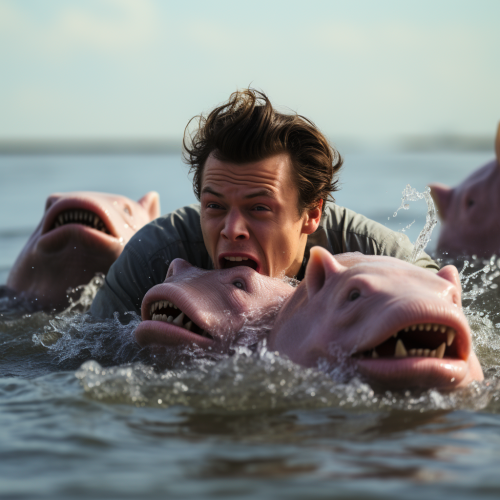 Harry Styles being eaten by hippos Harry Styles being eaten by hippos