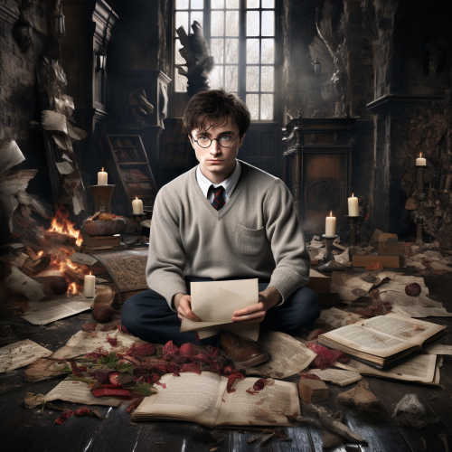 Empty white cover for Harry Potter book