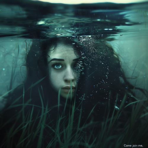 female ghost underwater whispering