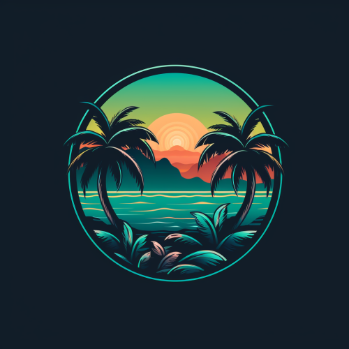Hawaii Global Guides Logo in Minimalistic Style