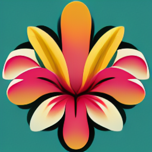 Beautiful Hawaiian flower graphic design