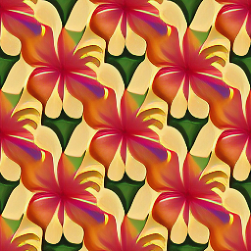 Colorful Hawaiian flower pattern
