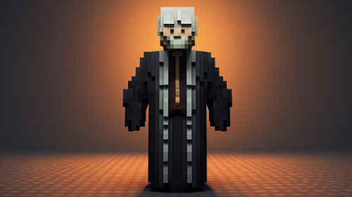 Headless priest in Minecraft Style