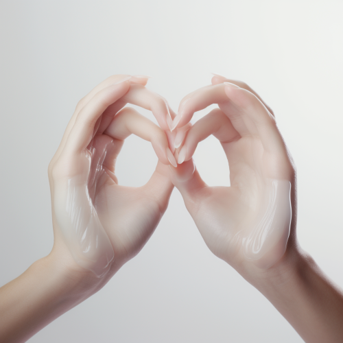 Heart-shaped hands expressing love and affection