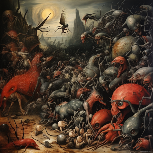 Sinister creatures in famous Bruegel painting Sinister creatures in famous Bruegel painting