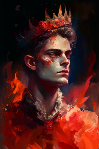 Impressionist painting of a prince from Hell Impressionist painting of a prince from Hell