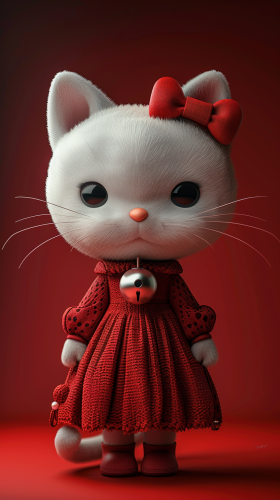 Realistic Hello Kitty Person Illustration
