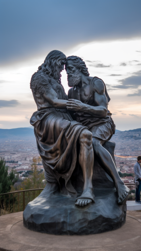 Ugly God with Beautiful Wife in Athens