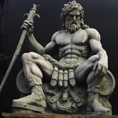 Statue of Heracles in High Contrast