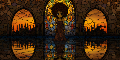 Hermione in majestic mirror at Hogwarts Legacy