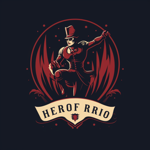 Circus-style Hero group logo