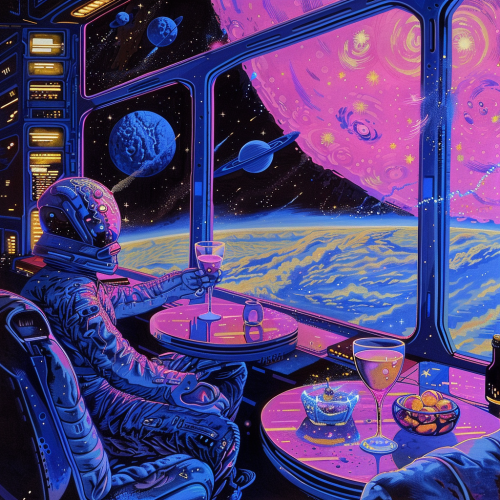 sci-fi hero space cocktail lounge