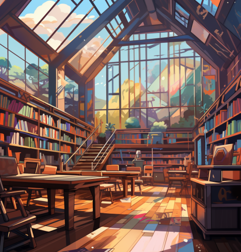 Noah's Ark-inspired library illustration Noah's Ark-inspired library illustration