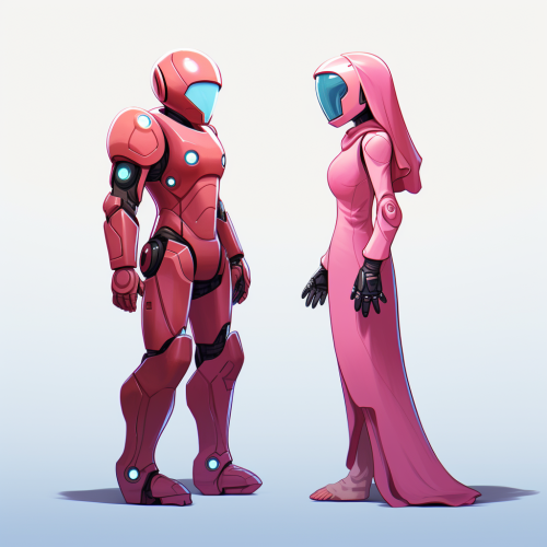 Hijab Megaman Ironman Suit Pinkish Future