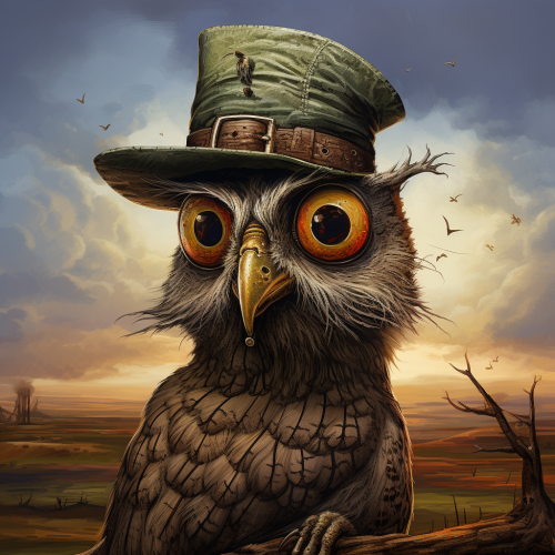 Quirky Hillbilly Owl in Picar Style