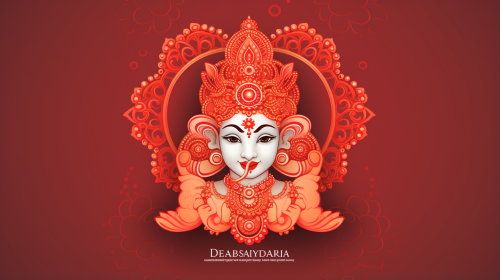 Hindu Dussehra Greeting Card Design