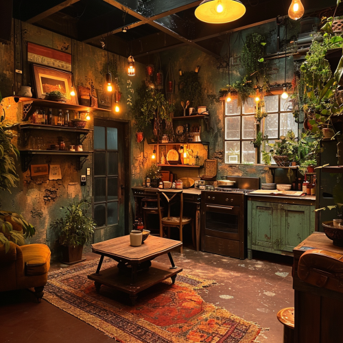 Hipster cooking show with full shot