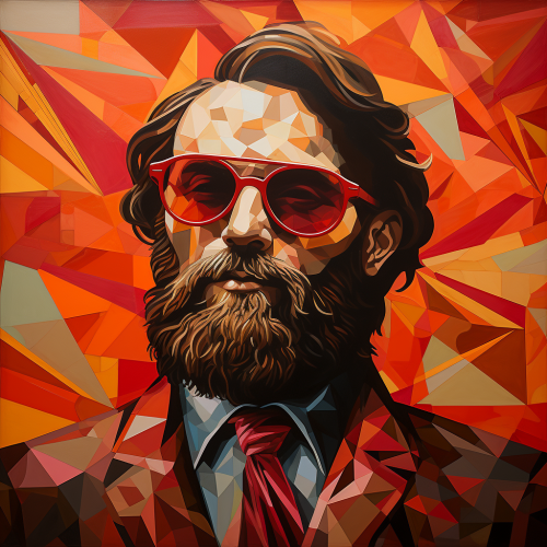 Hipster Marx flag graphic minimalism