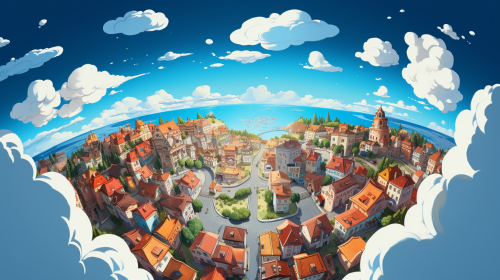 Illustration of Hobart's Quaint Neighborhood