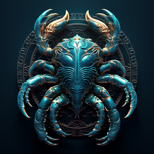 Scorpio sun sign horoscope illustration