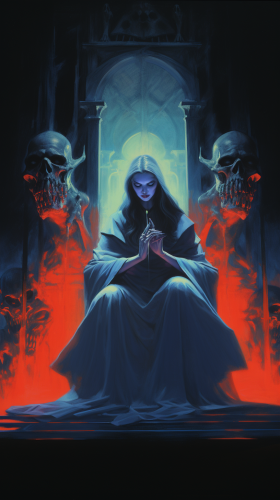 Dark Occult Ceremony in Horror Movie