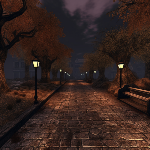 Horror video game park level Horror video game park level