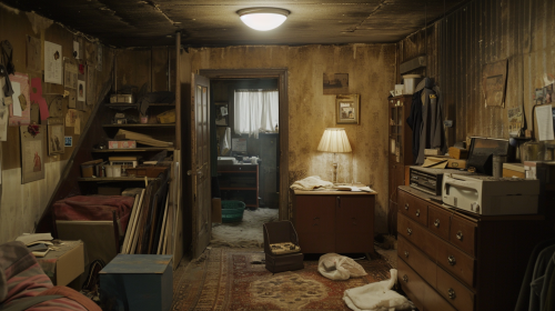 Realistic room exploration inside a house