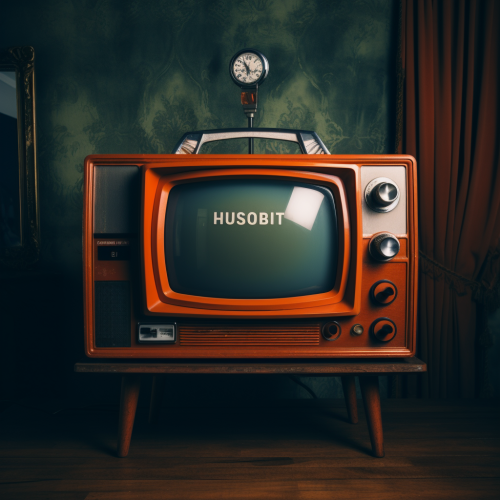Iconic HubSpot logo on vintage TV