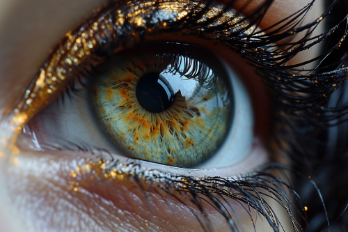 Artistic representation of a human eye ball