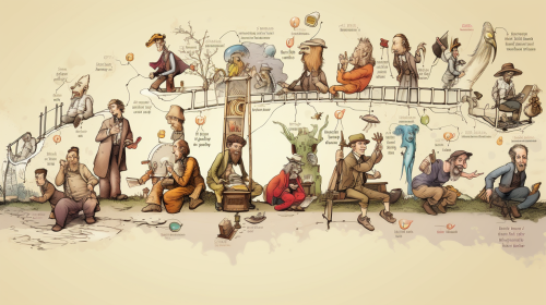 Comical human history timeline