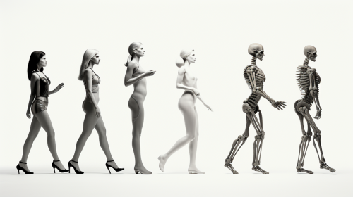 Evolution of human women figures